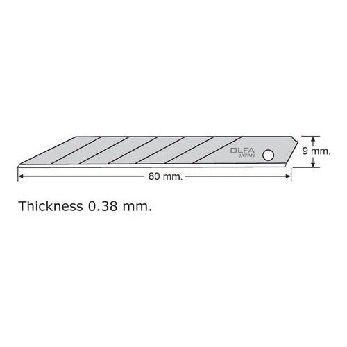 Repuestos Cuchillo 9 Mm 30° Olfa 10 Un