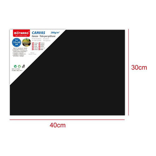 Bastidor De Madera Lienzo Pintura Negro 30x40cm