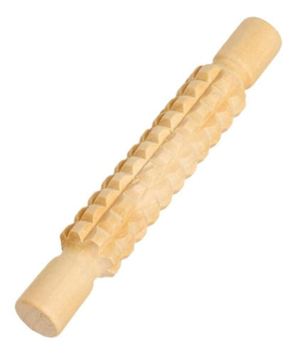 Rodillo Uslero De Madera Con Textura