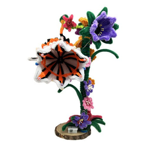 Pez Koi Decorativo De Limpiapipas Con Luz Artesanal