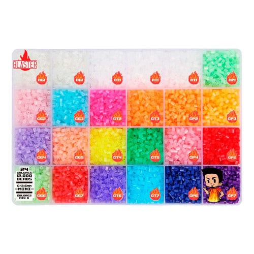 Caja Mostacillas Planchables Hama 2.6 Mm, 24 Col 12000 Beads