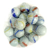 Set 15 Bolones Blancos Canicas De Vidrio