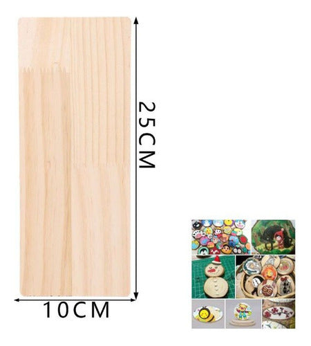Rebanada Madera Rectangular 10x25 Cm 5 Mm