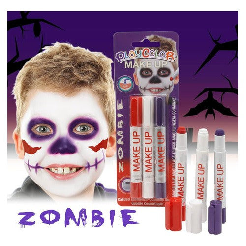 Pinta Carita Maquillaje Tematico Playcolor Diseños Zombie