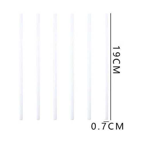 Barras De Silicona Blanca 7mm 19cm 6un