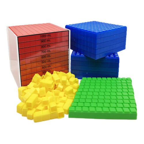 Bloques Base 10 Matemática Conectable 121 Piezas