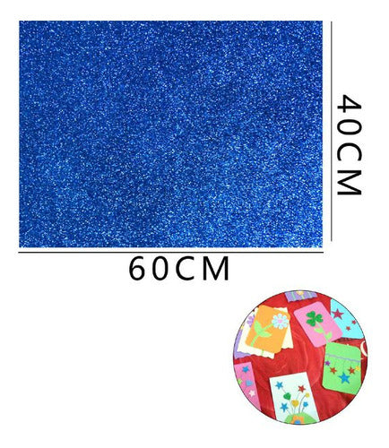 Goma Eva Glitter 2mm Manualidades 40x60 Cm 1 Un