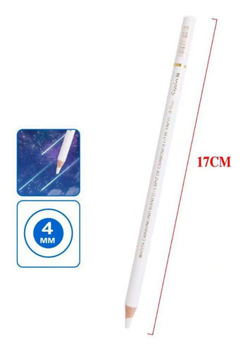 Lápiz Carboncillo Blanco 4 Mm