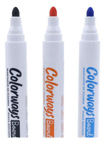 Set 3 Plumón Pizarra Colores Surtidos