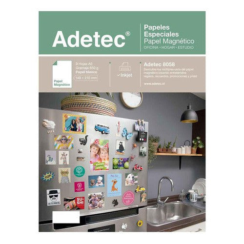 Papel Magnético Formato A5 Mate Inkjet Adetec