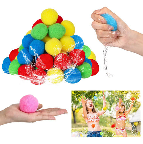 Pelotas Pompones Sensoriales Agua 50 Un 5 Cm