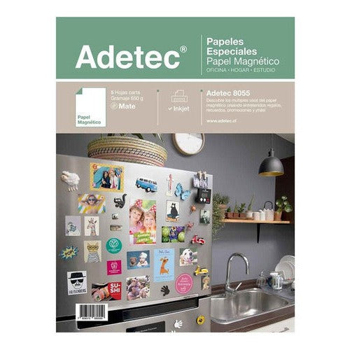 Papel Magnético Carta Mate Inkjet Adetec - Ojitos De Ternura