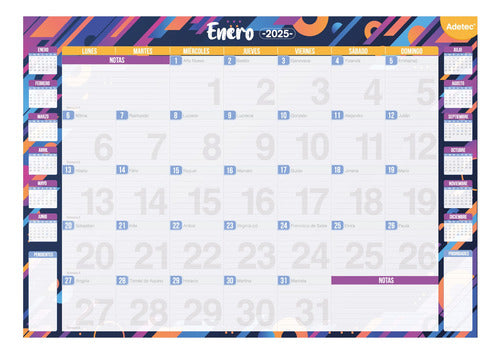 Calendario Anual Escritorio Adetec Juvenil