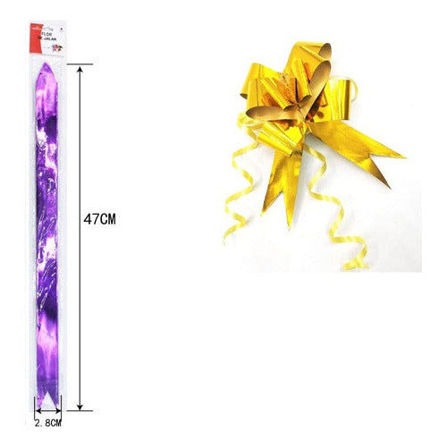 Cintas De Regalo Auto-armables Metalizada 5 Un