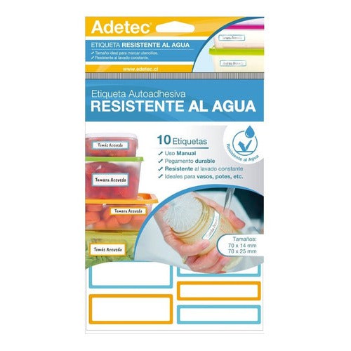 Etiqueta Plástica Resistente Al Agua Adetec