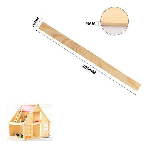 Tabla Madera Pino Maqueta 30 Cm 4 Mm