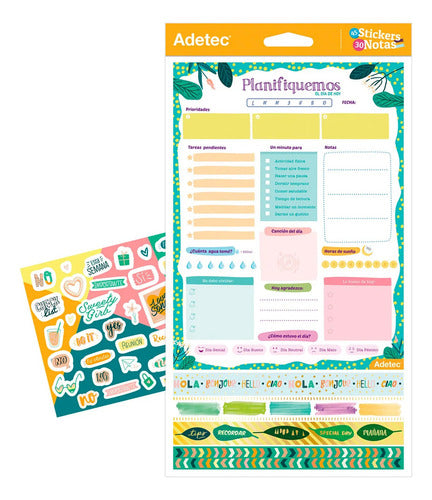 Planificador Diario Washing Tape Y Stickers