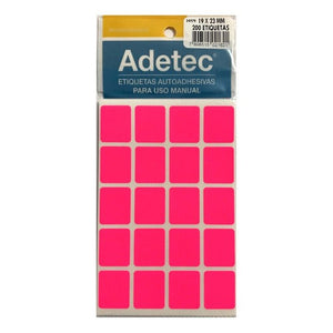 Etiqueta Manual Rectangular Color 19x23 Mm