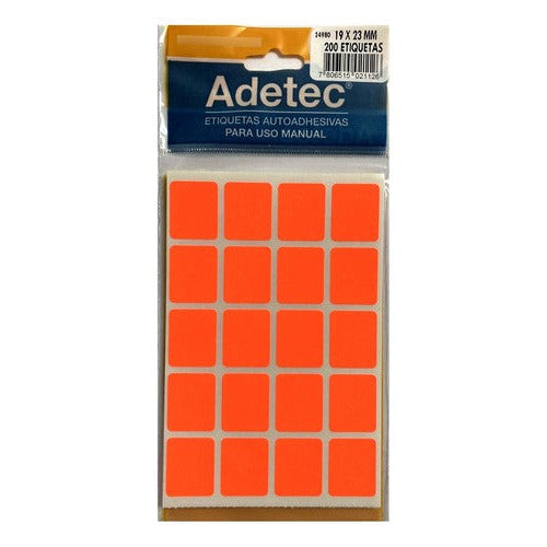 Etiqueta Manual Rectangular Color 19x23 Mm
