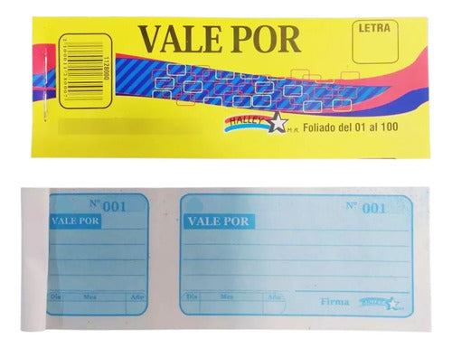 Talonario Vale Por / 100 Hojas