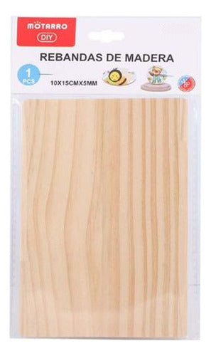 Rebanada Madera Rectangular 10x15 Cm 5 Mm