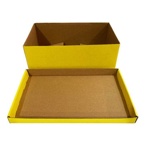 Caja Cartón Escolar 28x17,5x10,5 Cm Amarilla