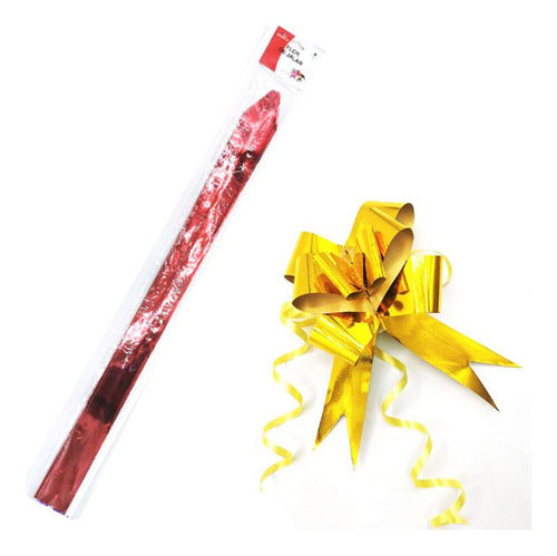 Cintas De Regalo Auto-armables Metalizada 5 Un