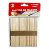 Palos De Helado Madera Color Natural 50un