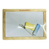 Pizarra Acrilica-magnética-tiza 20x30cm Borde Madera Redondo