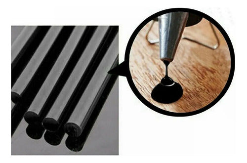 Barras De Silicona Negra 11 Mm 18 Cm (4 Un)