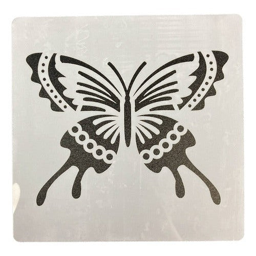 Plantilla Stencil 15x15 Cm Diseño Mariposas