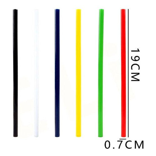 Barras De Silicona Colores 7mm 19cm 6un
