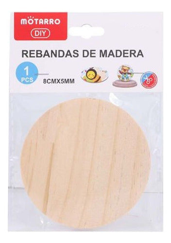 Rebanada Madera Redonda 8 Cm 5 Mm