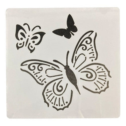 Plantilla Stencil 15x15 Cm Diseño Mariposas