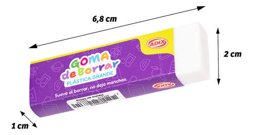 Goma De Borrar Plástica Grande 20 Un