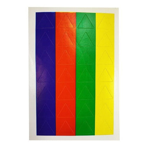 Etiqueta Manual Triangulos Colores 15 Mm