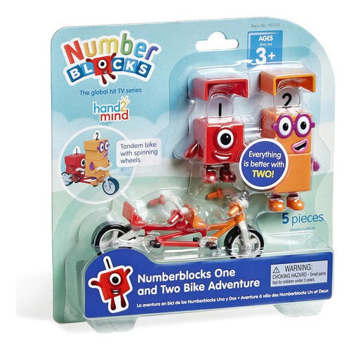 Figuras Numberblocks 1 Y 2 Aventura En Bicicleta