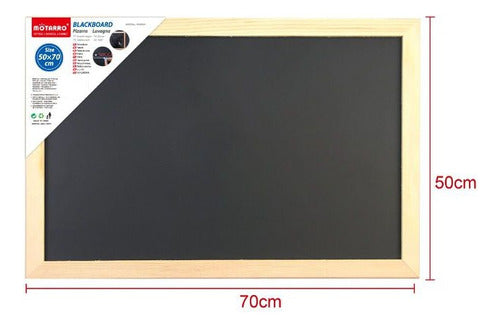 Pizarra Para Tiza Borde Madera 50x70 Cm