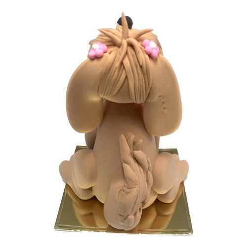 Perrito Cafe Claro De Goma Eva 3d Figura Decorativa