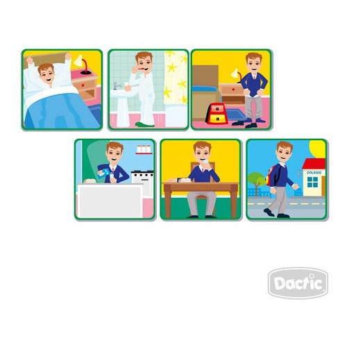 Tarjetas Secuencia Cartón 6 Tiempos Dactic