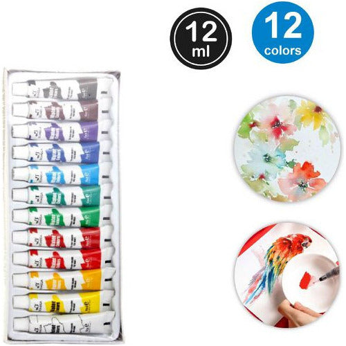 Set De Pintura Para Acuarela 12 Col 12 Ml