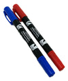 Pack 2 Plumones Permanentes Doble Punta Fina
