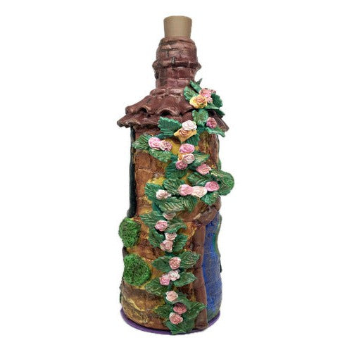 Botella Decorativa Con Luz Artesanal