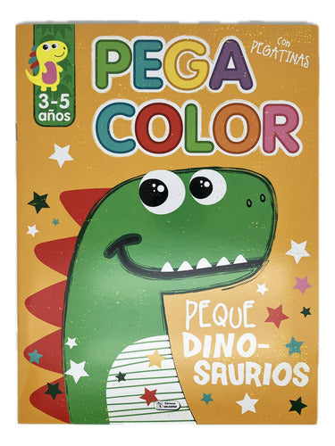 Libro Colorear Pega Color Animales