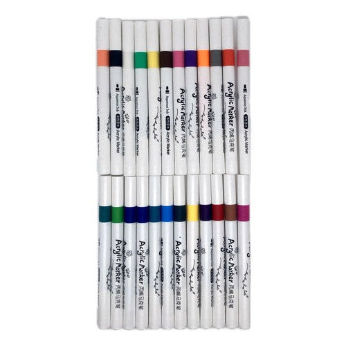 Marcadores Acrilicos 24 Colores Manualidades