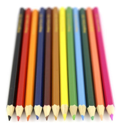 12 Lápices De Colores Hexagonales Adix