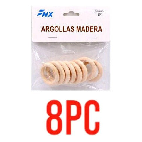 Argollas De Madera Natural Manualidades