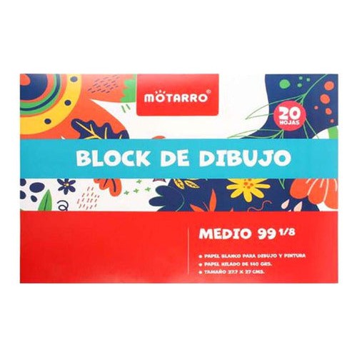 Block De Dibujo Medio 99 1/8 20 Hjs