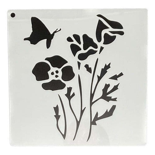 Plantilla Flexible Stencil Diseño Primavera
