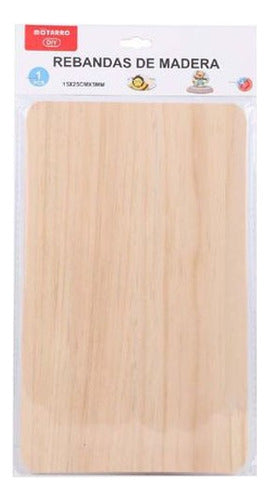 Rebanada Madera Rectangular 15x25 Cm 5 Mm